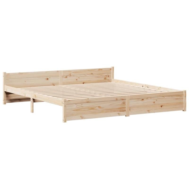 Bettgestell mit Kopfteil ohne Matratze 200x200 cm