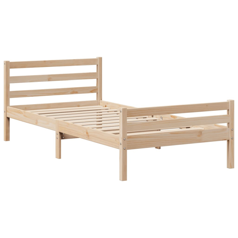 Bettgestell mit Kopfteil ohne Matratze 90x200 cm