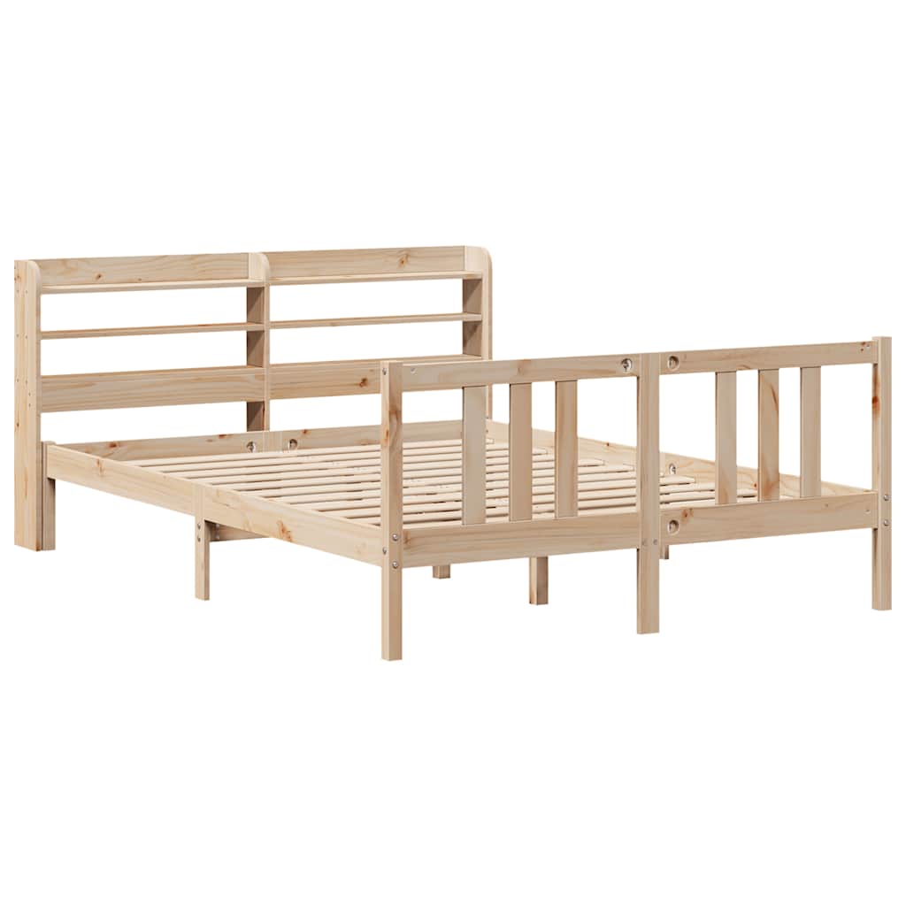 Bettgestell mit Kopfteil ohne Matratze 135x190 cm
