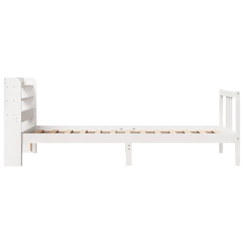 Bettgestell mit Kopfteil ohne Matratze Weiß 90x200 cm