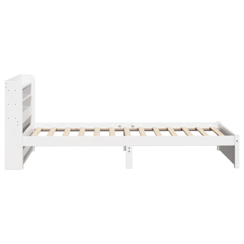 Bettgestell mit Kopfteil ohne Matratze Weiß 90x200 cm