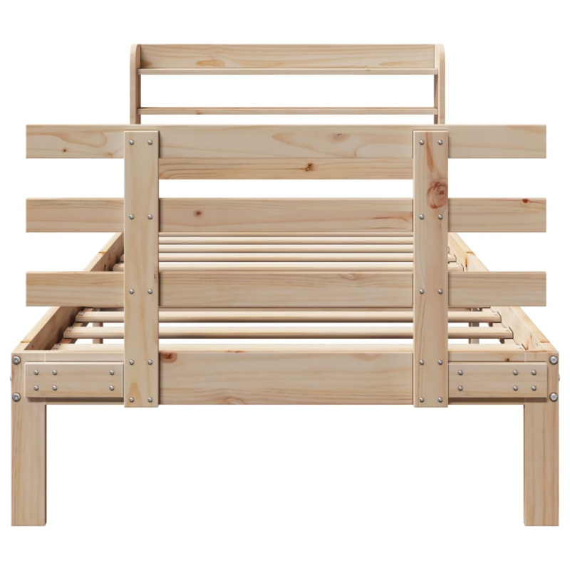 Bettgestell mit Kopfteil ohne Matratze 90x200 cm