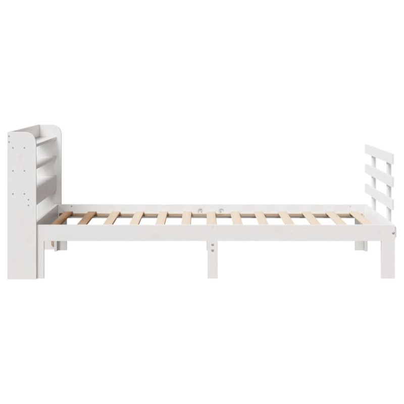 Bettgestell mit Kopfteil ohne Matratze Weiß 90x200 cm