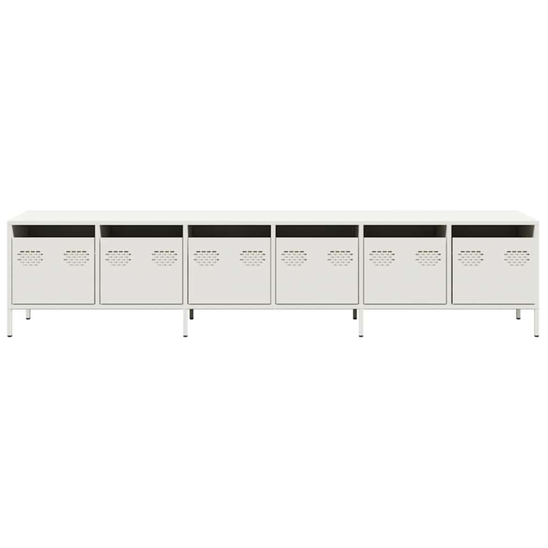 TV-Schrank Weiß 202x39x43,5 cm Kaltgewalzter Stahl