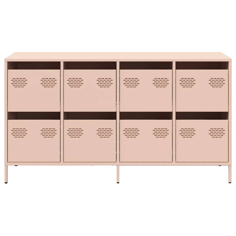 Sideboard Rosa 135x39x73,5 cm Kaltgewalzter Stahl