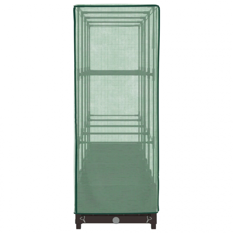 Hochbeet mit Gewächshaus-Aufsatz Rattan-Optik 160x40x123 cm