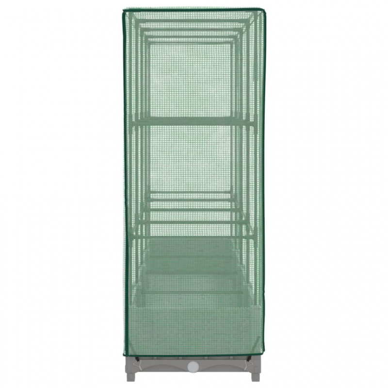 Hochbeet mit Gewächshaus-Aufsatz Rattan-Optik 160x40x123 cm