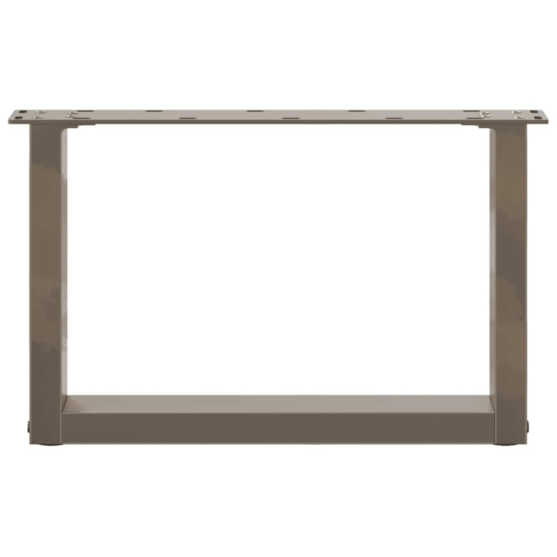 Couchtischbeine U-Form 2 Stk. Naturstahl 50x(30-31) cm Stahl