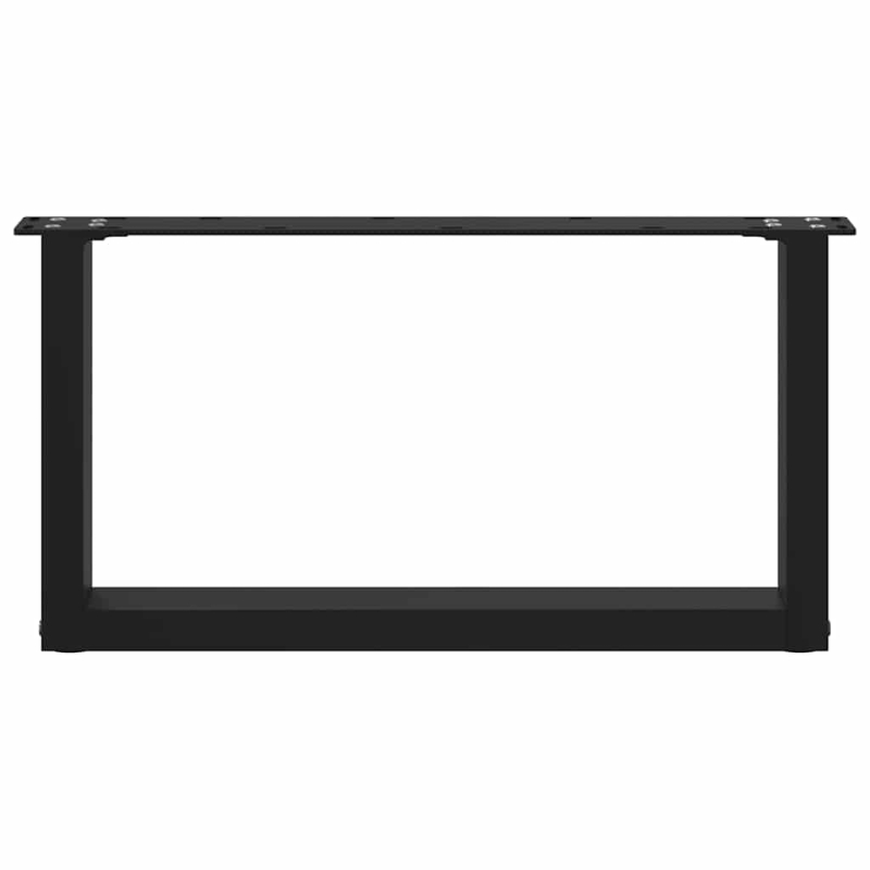 Couchtischbeine U-Form 2 Stk. Schwarz 60x(30-31) cm Stahl