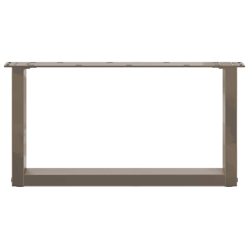 Couchtischbeine U-Form 2 Stk. Naturstahl 60x(30-31) cm Stahl
