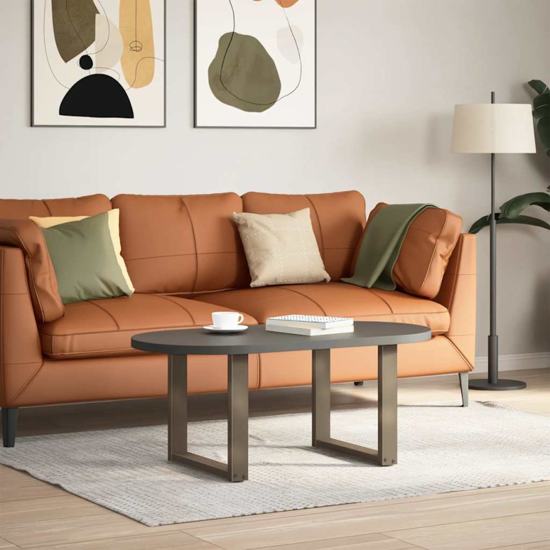 Couchtischbeine U-Form 2 Stk. Naturstahl 50x(42-43) cm Stahl