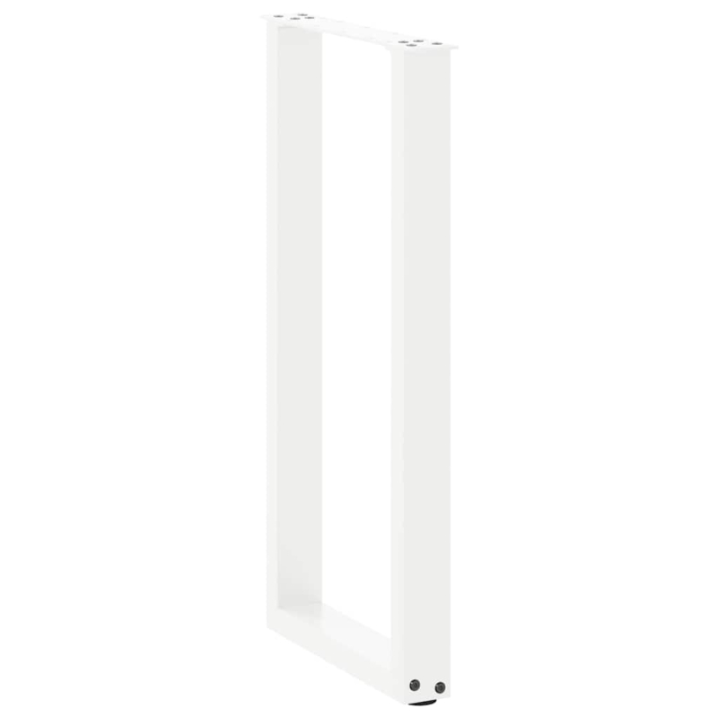 Couchtischbeine U-Form 2 Stk. Weiß 28x(72-73) cm Stahl