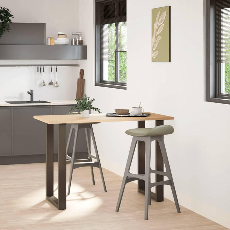 Couchtischbeine U-Form 2 Stk. Naturstahl 60x(90-91) cm Stahl