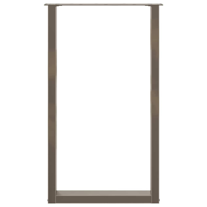 Couchtischbeine U-Form 2 Stk. Naturstahl 60x(100-101) cm Stahl