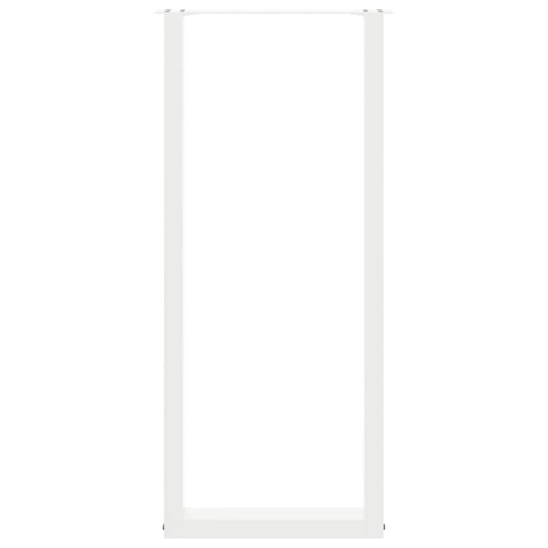 Couchtischbeine U-Form 2 Stk. Weiß 40x(110-111) cm Stahl