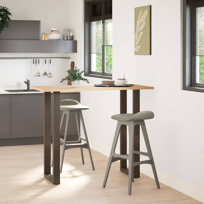Couchtischbeine U-Form 2 Stk. Naturstahl 40x(110-111) cm Stahl