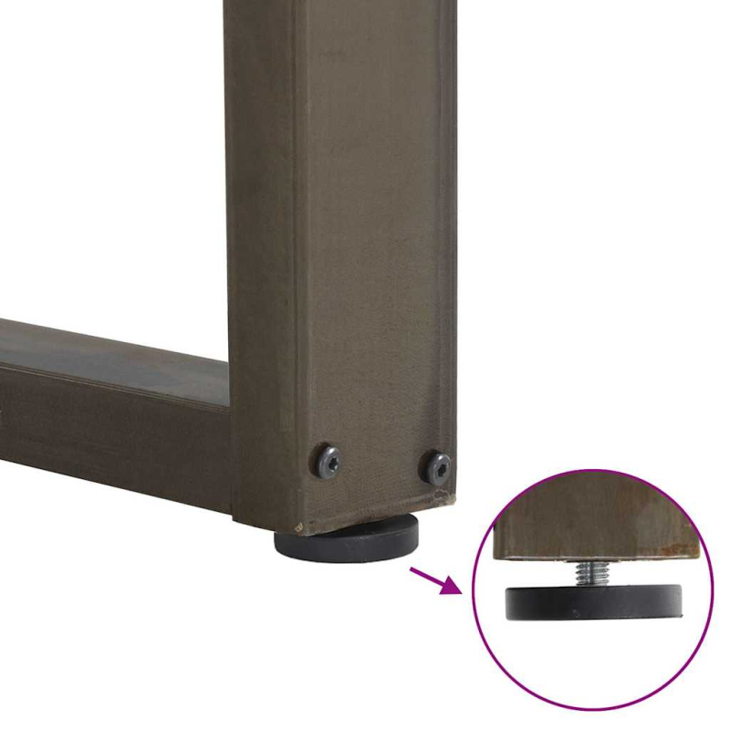 Couchtischbeine U-Form 2 Stk. Naturstahl 40x(110-111) cm Stahl