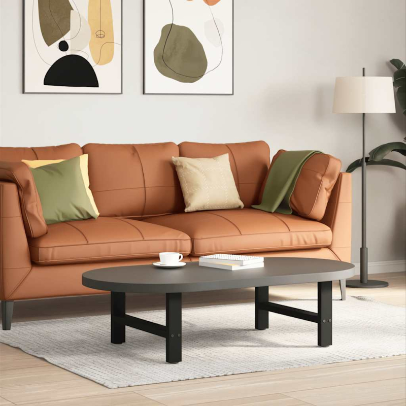 Couchtischbeine Schwarz 2 Stk. 30×60 cm Stahl