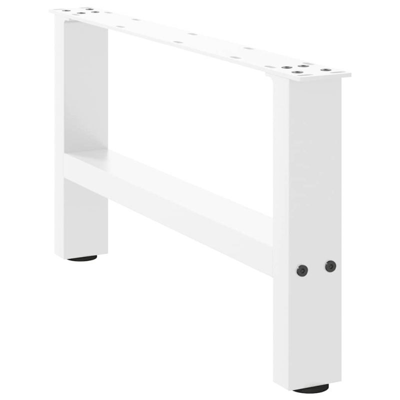 Couchtischbeine Weiß 2 Stk. 60x(30-31) cm Stahl