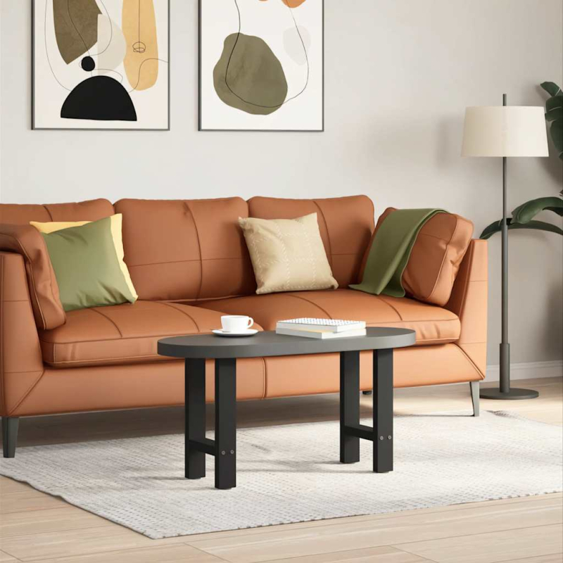 Couchtischbeine Schwarz 2 Stk. 28x(42-43) cm Stahl