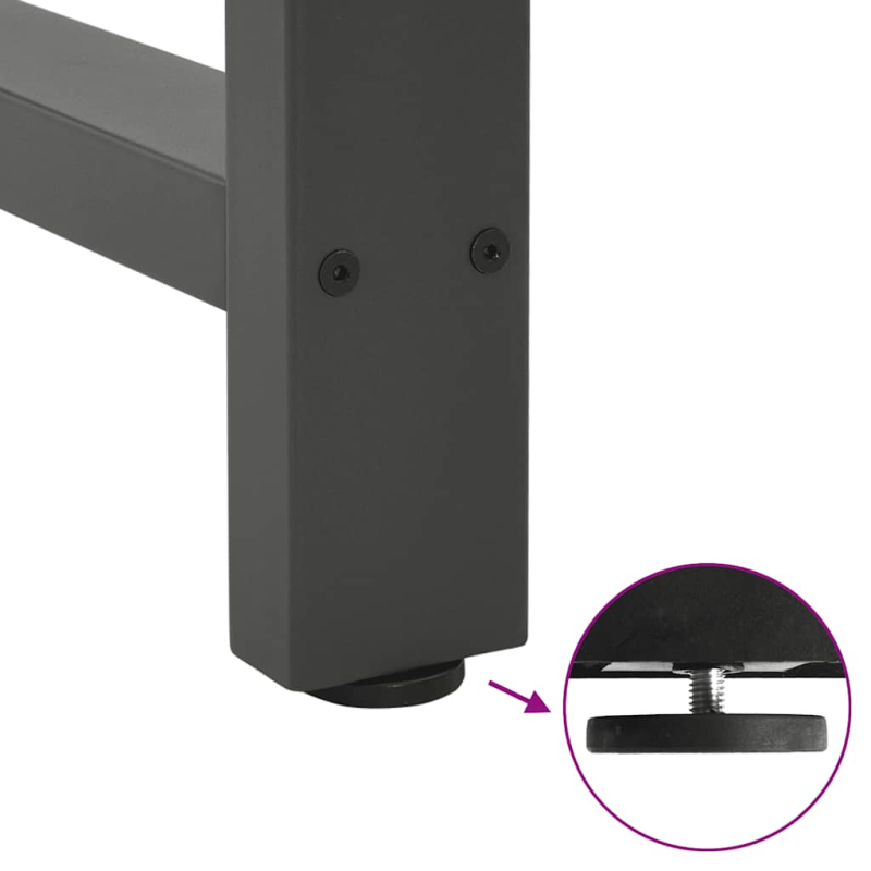 Couchtischbeine Anthrazit 2 Stk. 28x(42-43) cm Stahl