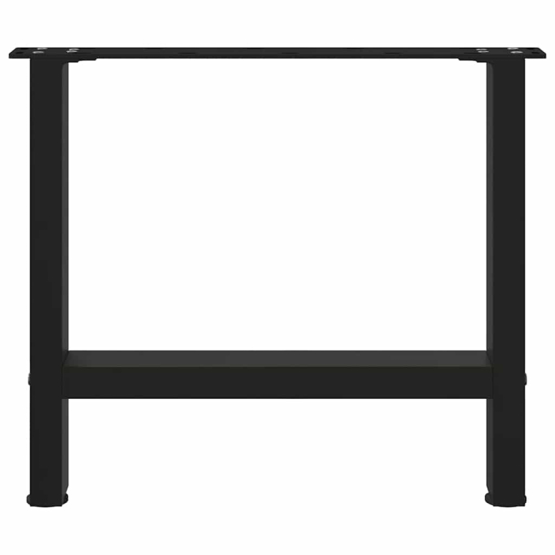 Couchtischbeine Schwarz 2 Stk. 50x(42-43) cm Stahl