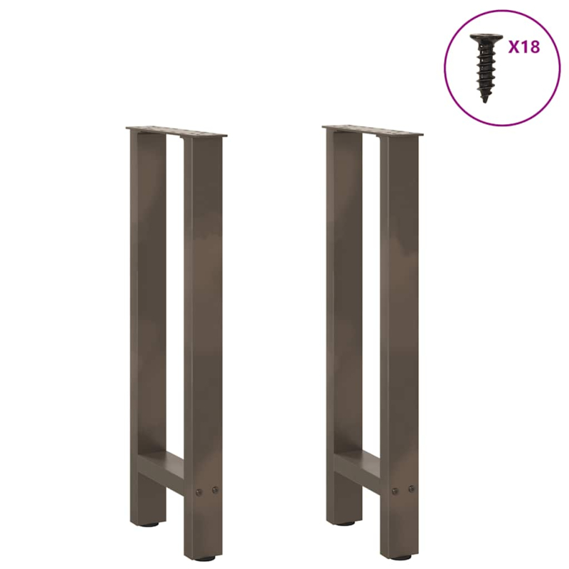 Couchtischbeine Naturstahl 2 Stk. 28x(72-73) cm Stahl