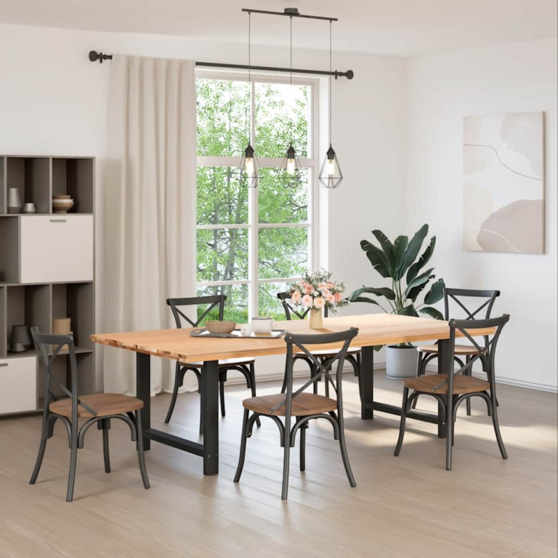 Couchtischbeine Schwarz 2 Stk. 90x(72-73) cm Stahl