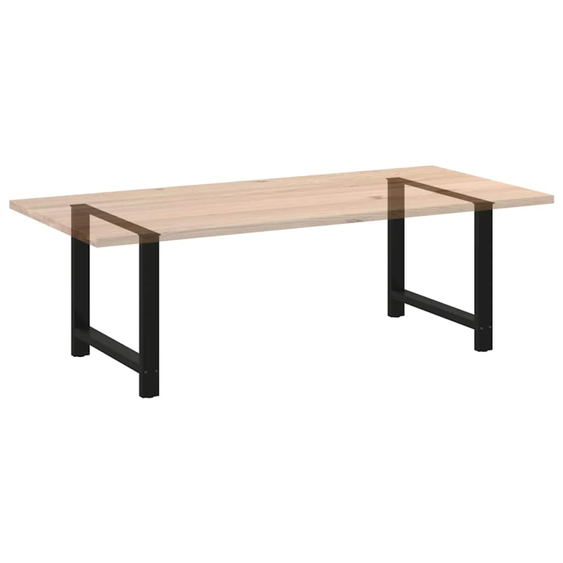 Couchtischbeine Schwarz 2 Stk. 90x(72-73) cm Stahl
