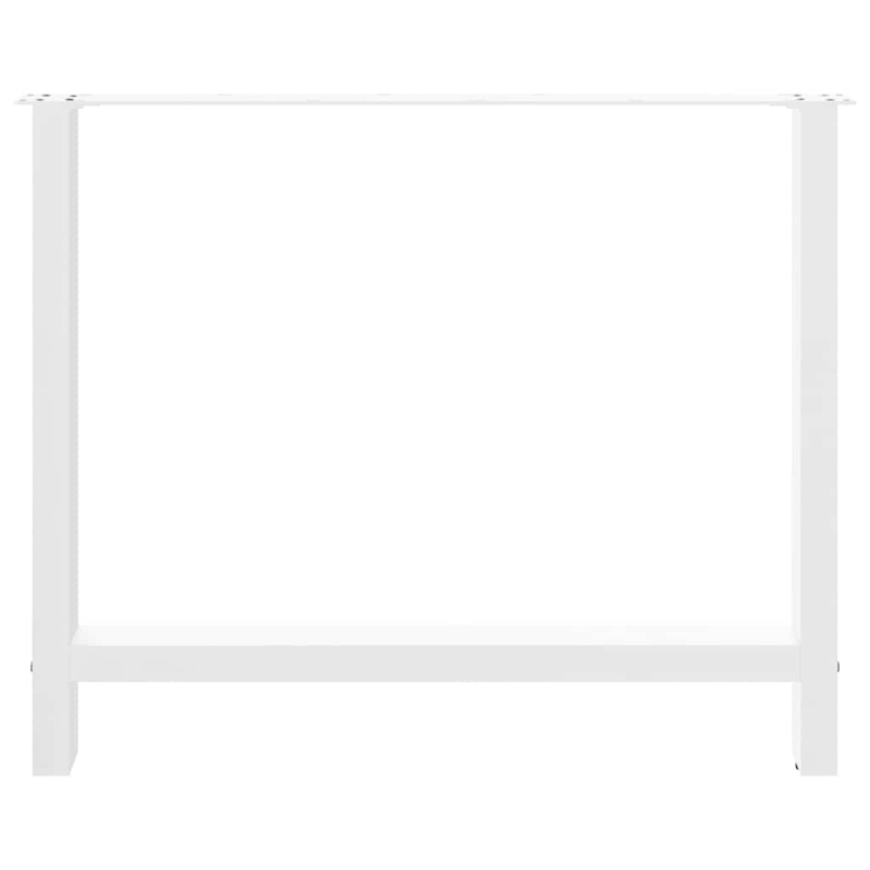 Couchtischbeine Weiß 2 Stk. 90x(72-73) cm Stahl