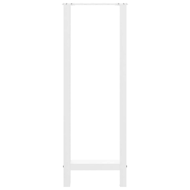 Couchtischbeine Weiß 2 Stk. 50x(110-111) cm Stahl
