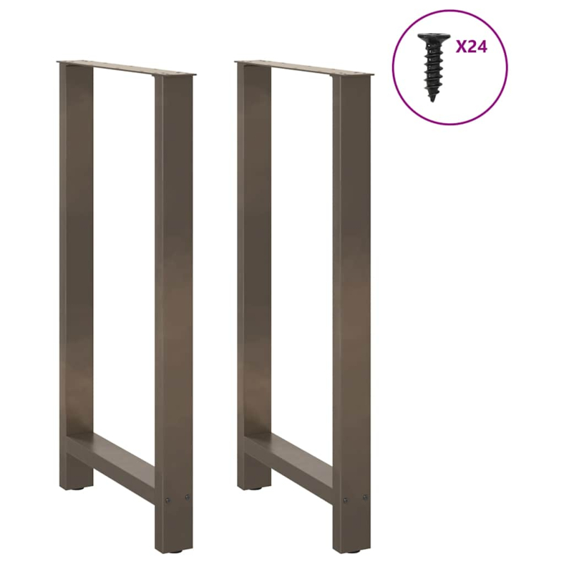 Couchtischbeine Naturstahl 2 Stk. 60x(110-111) cm Stahl