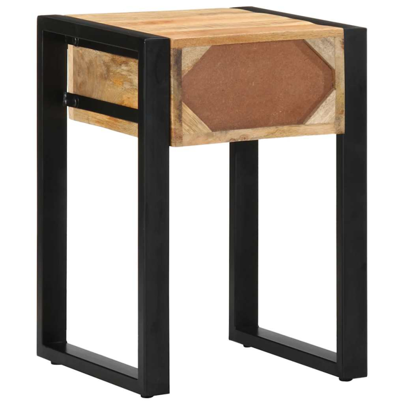 Beistelltisch 35x35x50 cm Raues Massivholz Mango