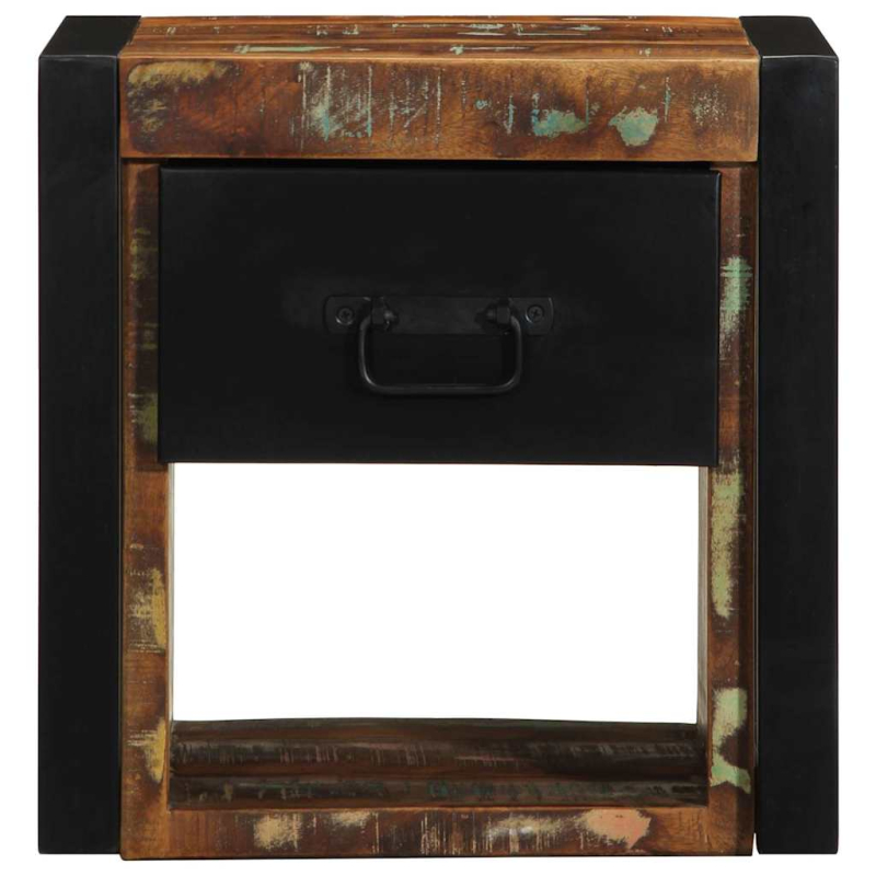 Nachttische 2 Stk. Mehrfarbig 40x35x40 cm Altholz Massivholz