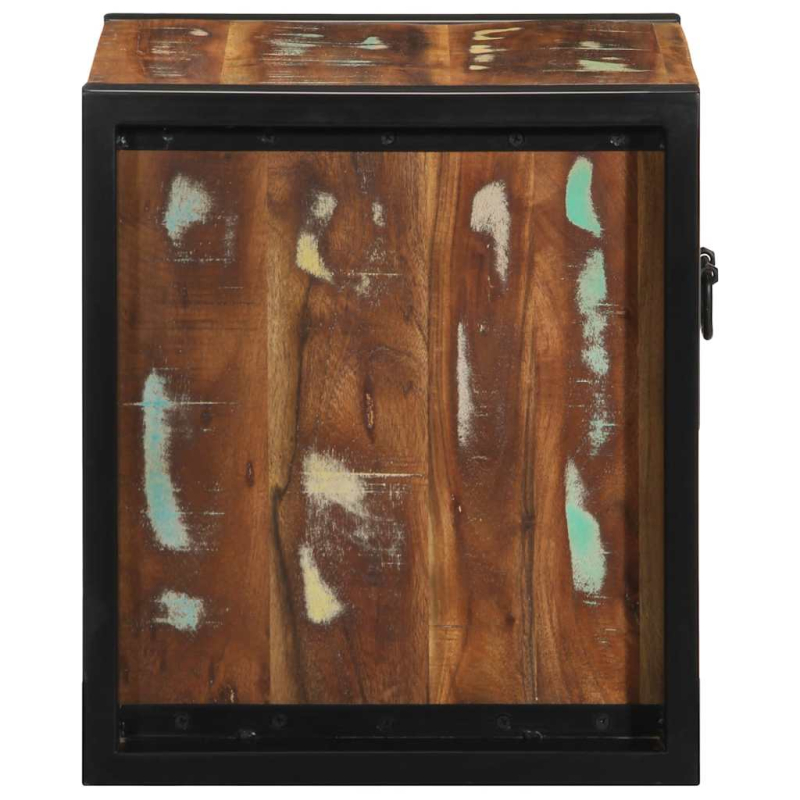 Nachttische 2 Stk. Mehrfarbig 40x35x40 cm Altholz Massivholz