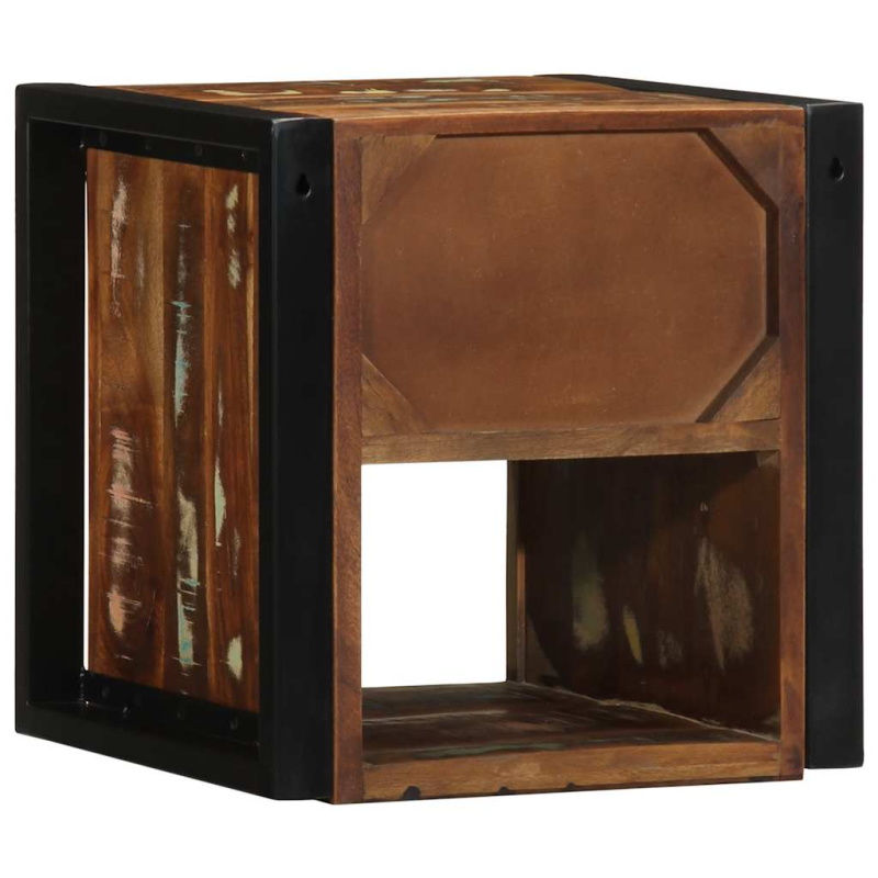 Nachttische 2 Stk. Mehrfarbig 40x35x40 cm Altholz Massivholz