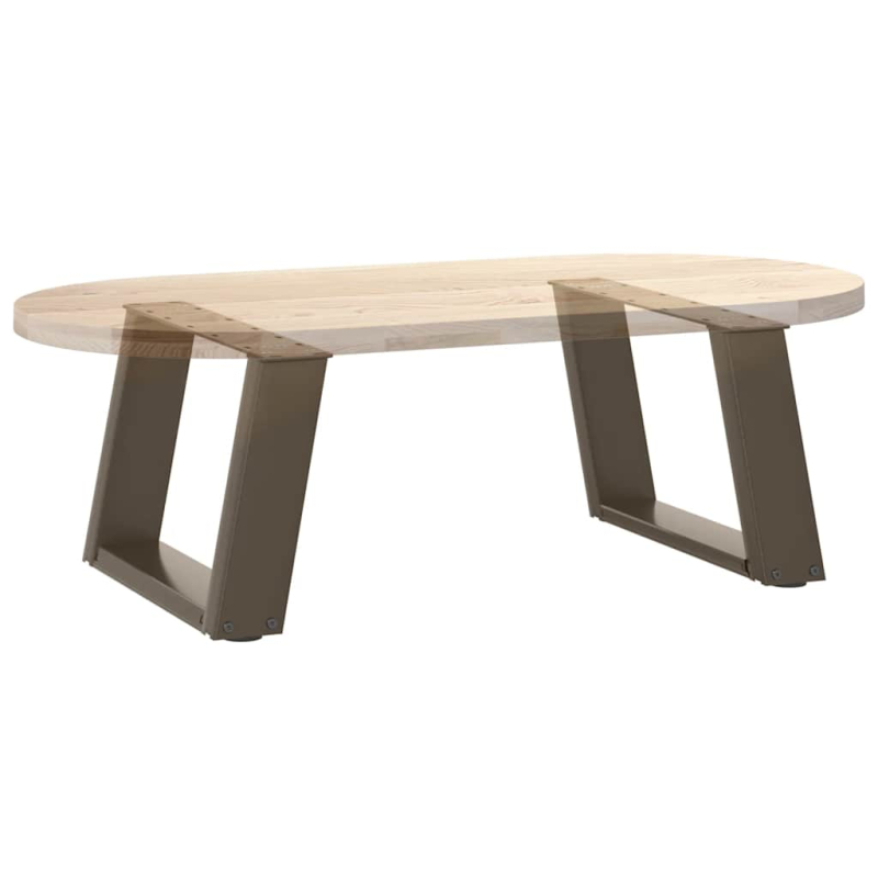 Couchtischbeine U-Form 2 Stk. Naturstahl 40x(30-31) cm Stahl