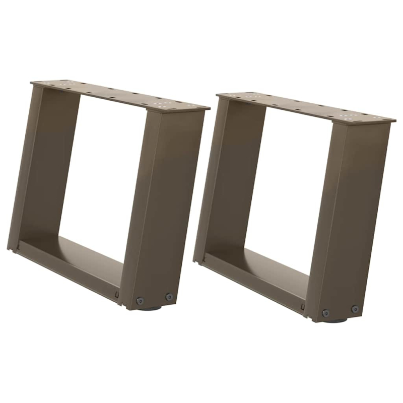 Couchtischbeine U-Form 2 Stk. Naturstahl 50x(30-31) cm Stahl