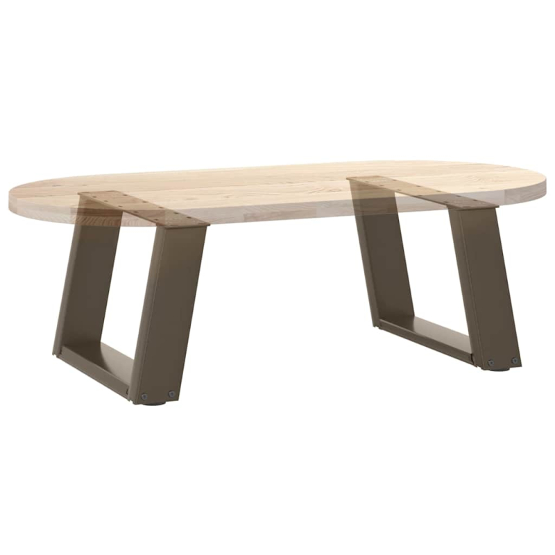 Couchtischbeine U-Form 2 Stk. Naturstahl 50x(30-31) cm Stahl