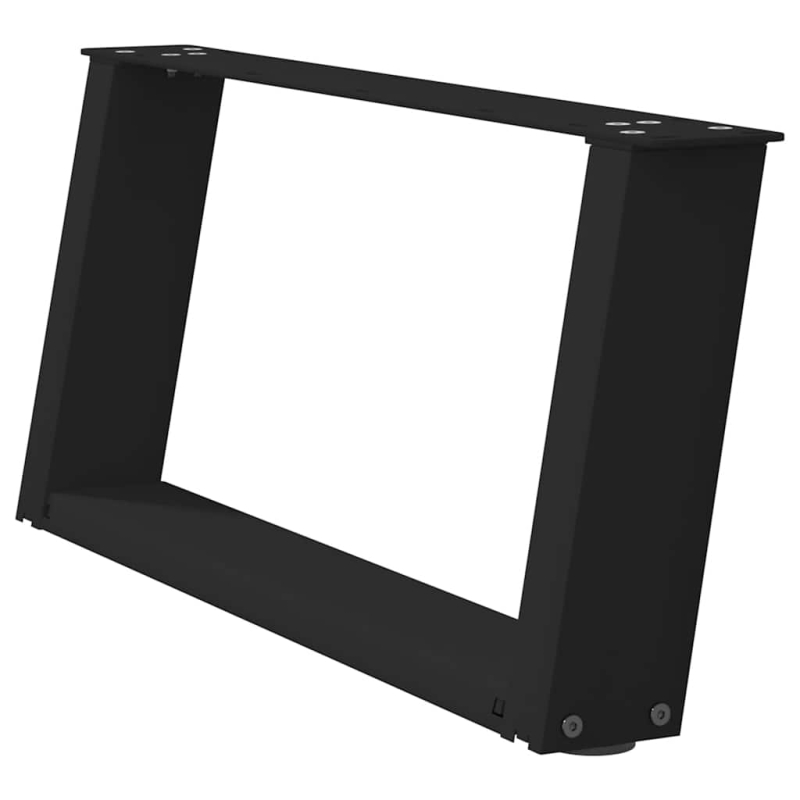 Couchtischbeine U-Form 2 Stk. Schwarz 60x(30-31) cm Stahl
