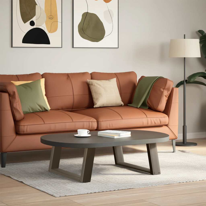 Couchtischbeine U-Form 2 Stk. Naturstahl 60x(30-31) cm Stahl