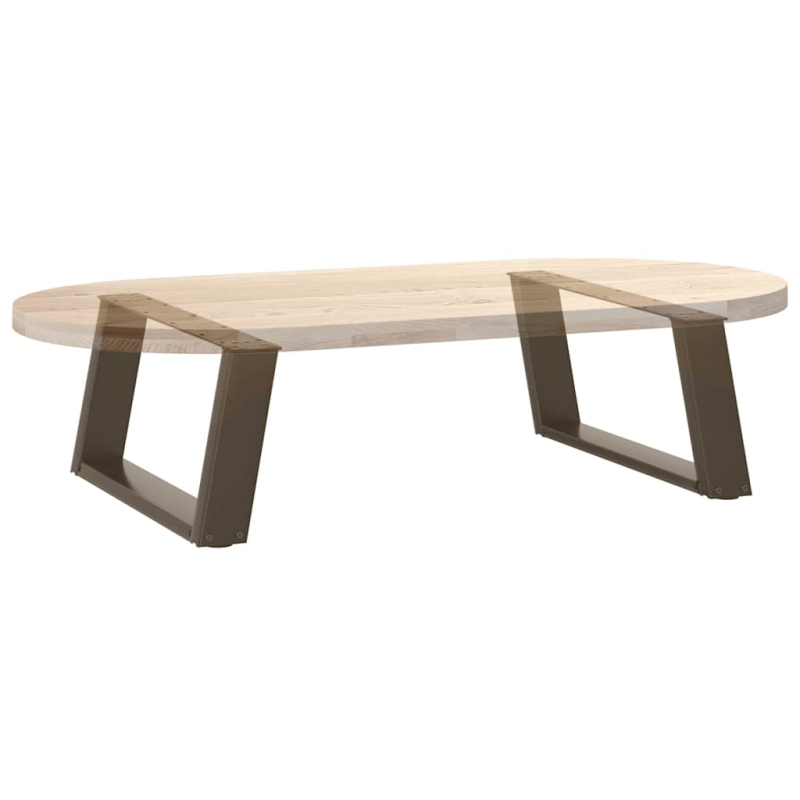 Couchtischbeine U-Form 2 Stk. Naturstahl 60x(30-31) cm Stahl