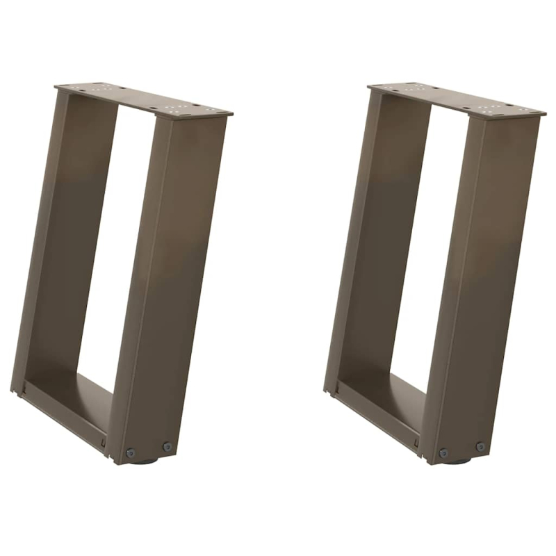 Couchtischbeine U-Form 2 Stk. Naturstahl 28x(42-43) cm Stahl