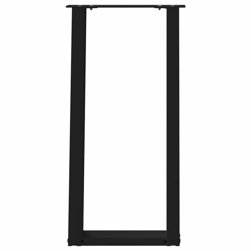 Konsolentischbeine U-Form 2 Stk. Schwarz 28x(72-73) cm Stahl