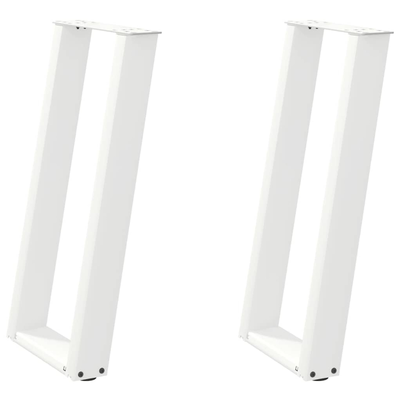 Konsolentischbeine U-Form 2 Stk. Weiß 28x(72-73) cm Stahl