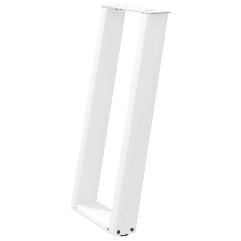 Konsolentischbeine U-Form 2 Stk. Weiß 28x(72-73) cm Stahl