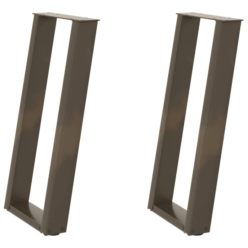 Konsolentischbeine U-Form 2 Stk. Naturstahl 28x(72-73) cm Stahl