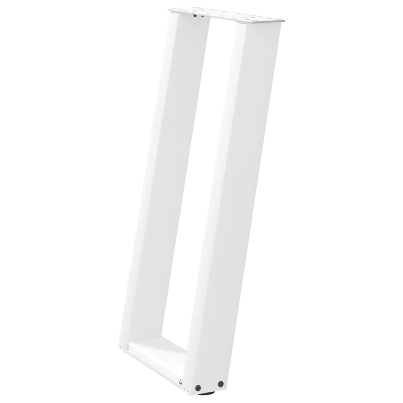 Konsolentischbeine U-Form 2 Stk. Weiß 38x(72-73) cm Stahl