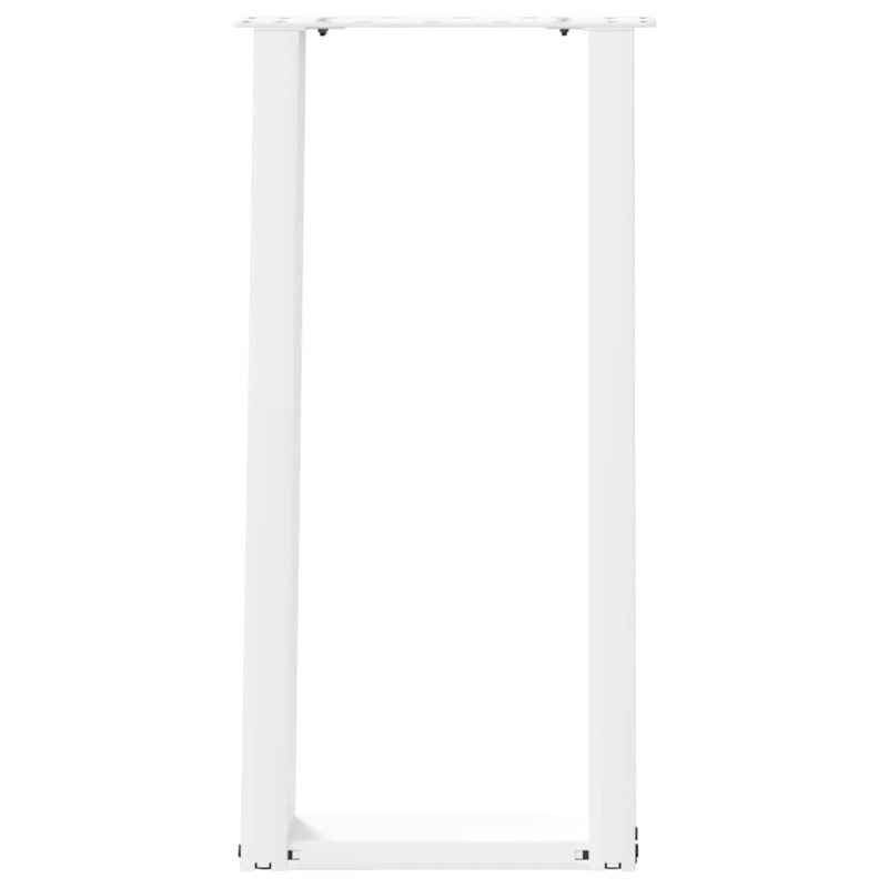 Konsolentischbeine U-Form 2 Stk. Weiß 38x(72-73) cm Stahl