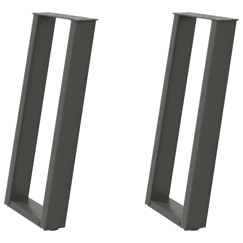 Konsolentischbeine U-Form 2 Stk. Anthrazit 38x(72-73) cm Stahl